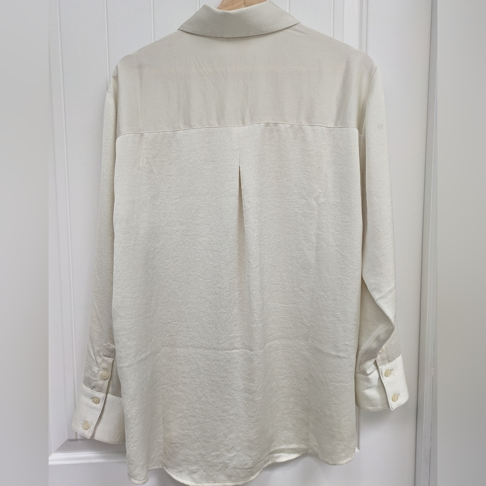 Open Edit Cream Button-Up Shirt - Picture 5 of 6